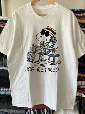 Snoopy Joe Retired - Washed T-Shirt White